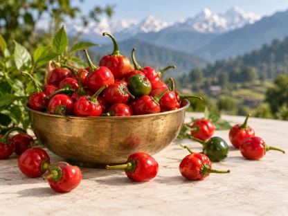 Dalle Khursani : le petit piment rond le plus redouté de l'Himalaya