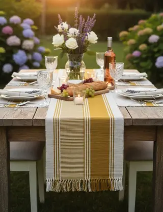 Produit Chemin de table Madhurkathi moutarde Image