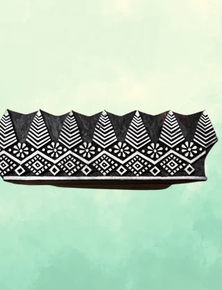 Produit Bordure des fleurs et triangles Image