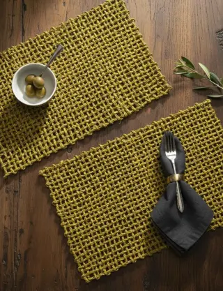 Produit Sets de table en herbe sabai moutarde (lot de 2) Image