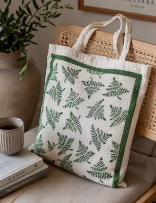 Produit Tote bag Fougères bordure verte Image