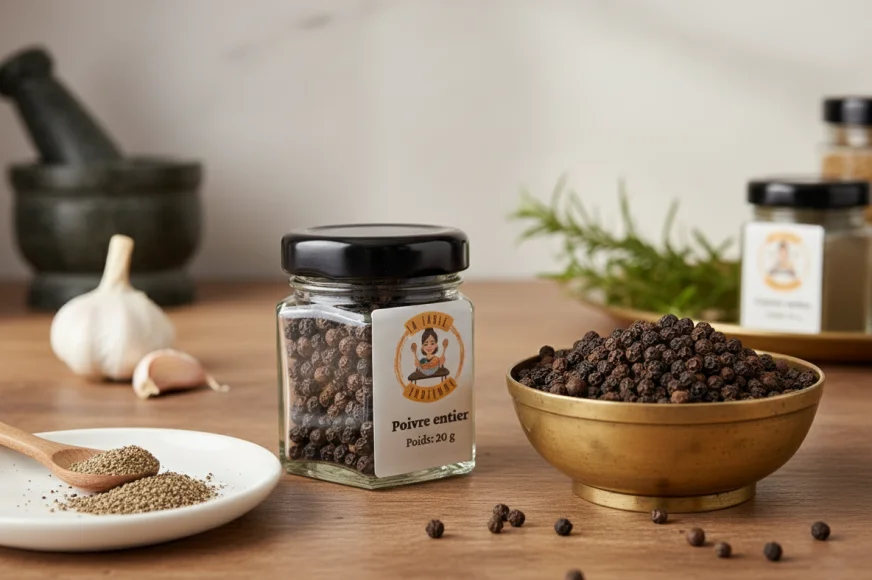 Poivre noir entier de Malabar
