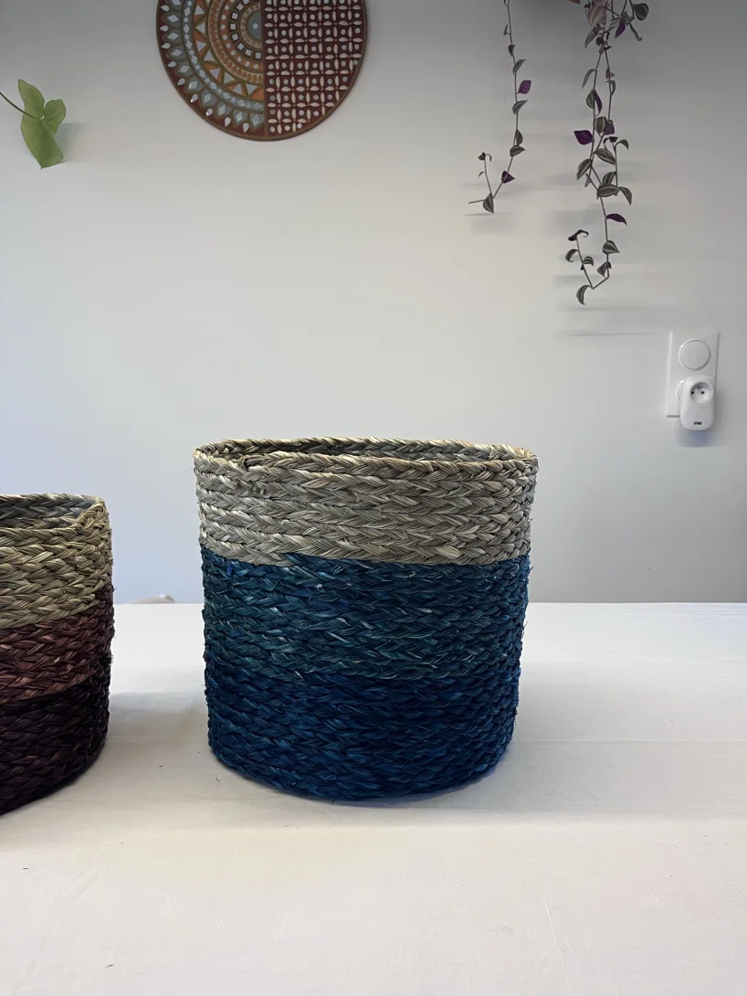 Portavaso in erba sabai blu