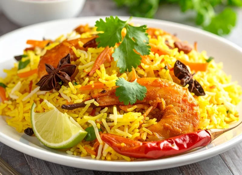 Crevettes Biryani