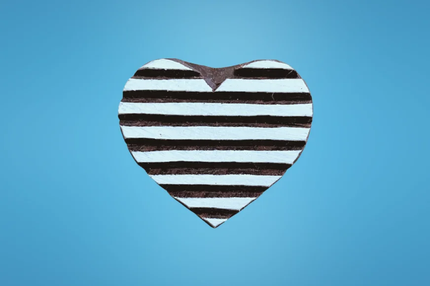 Cœur rayé