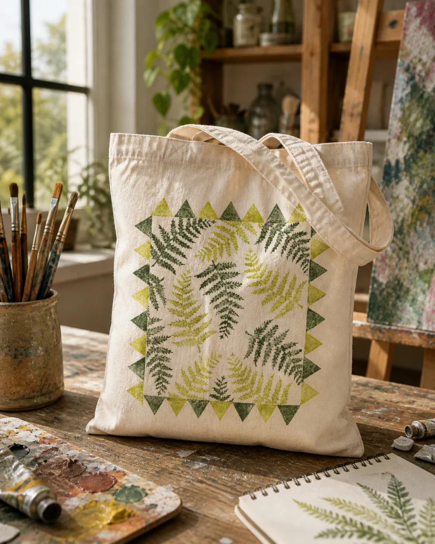Framed Ferns Tote Bag