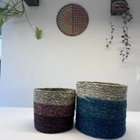 Portavaso in erba sabai blu