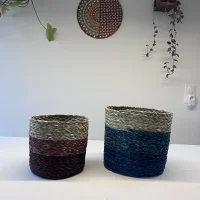 Portavaso in erba sabai blu