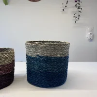 Portavaso in erba sabai blu