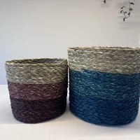 Portavaso in erba sabai blu