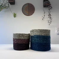 Portavaso in erba sabai blu
