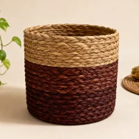 Cache-pot en herbe sabai aubergine