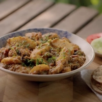 Aubergines et patates