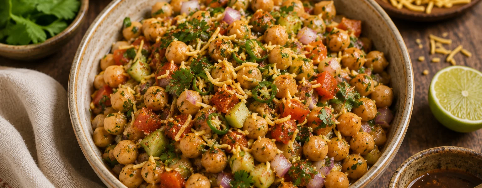 Chana Chaat (Würziger Kichererbsensalat)