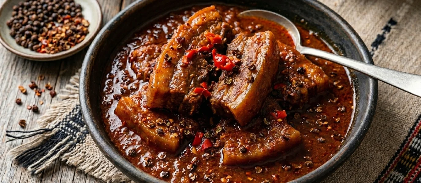 Porc Nagaland au Timut et Piment