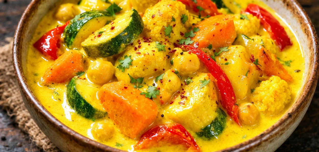 Curry Doux de Légumes au Lait de Coco et Curcuma Lakadong