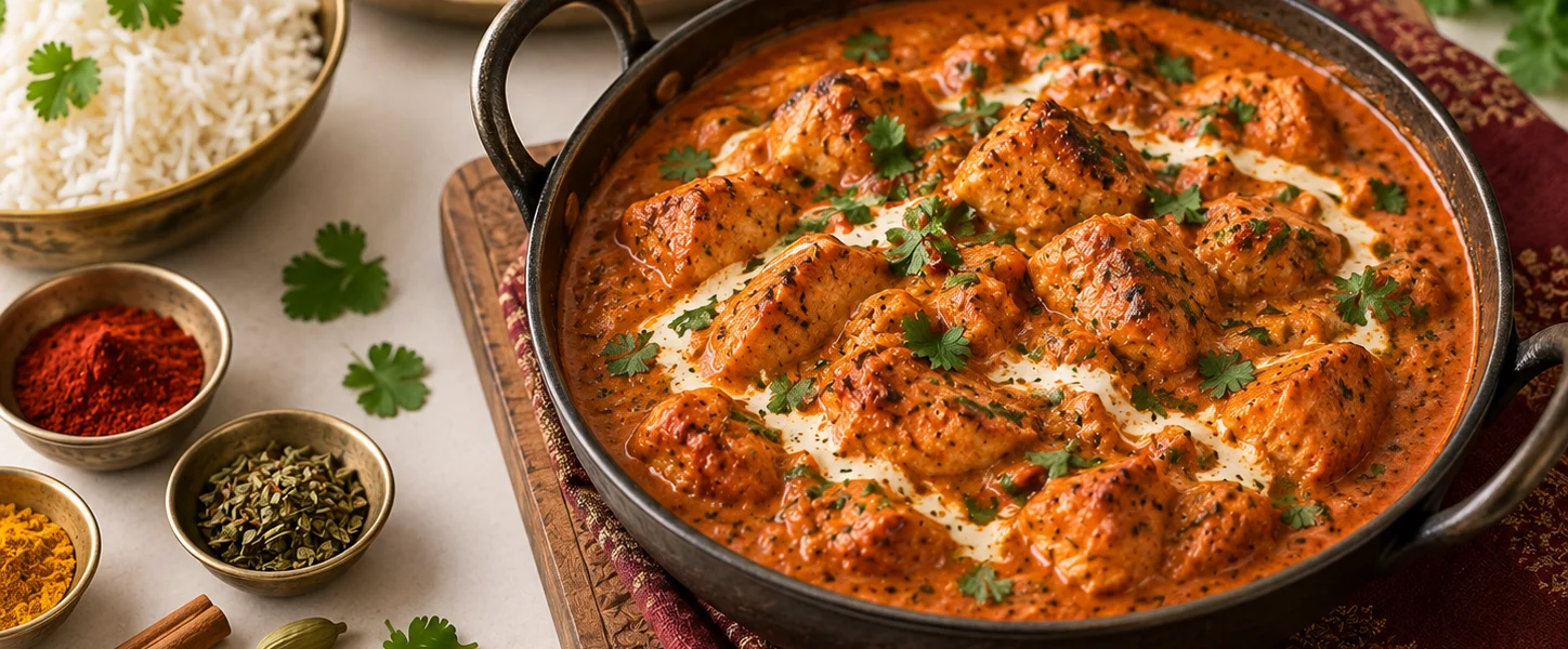 Pollo tikka masala casero