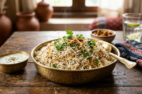 Kala jeera pulao - Riz basmati au cumin noir de l'Himalaya