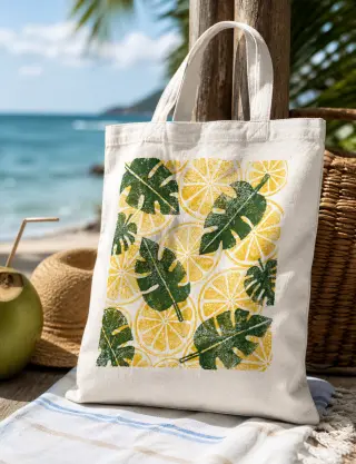 Produit Tote bag Citrons & Monstera Image