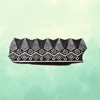 Bordure des fleurs et triangles
