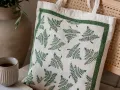 Tote bag Fougères bordure verte