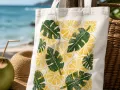 Tote bag Citrons & Monstera