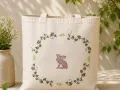Tote bag Lapin & lierre