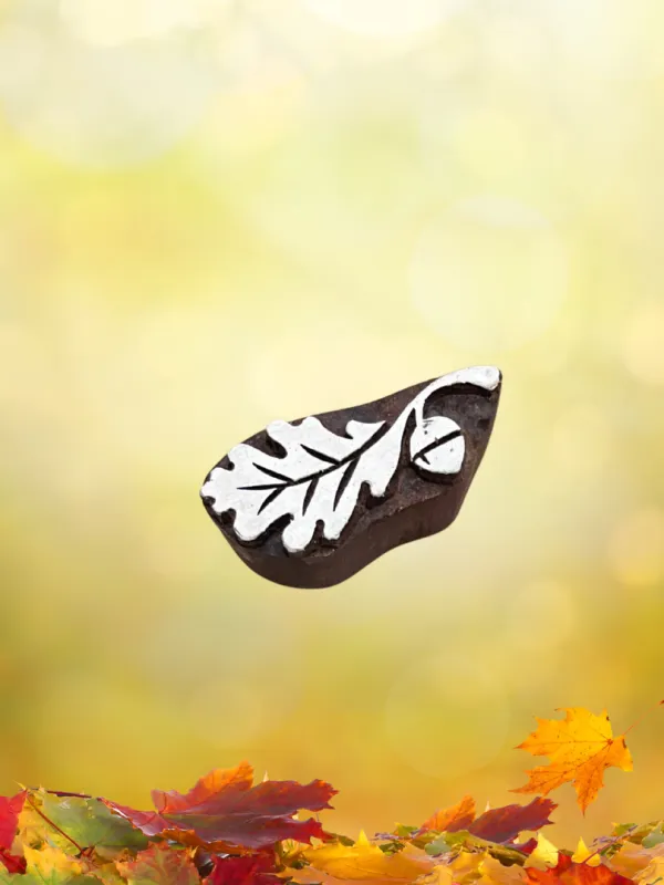 Feuille de chêne avec gland
