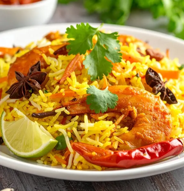 Garnelen-Biryani