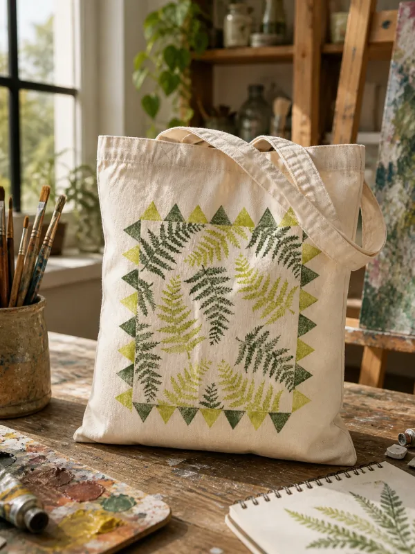 Tote bag Fougères encadrées