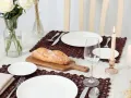 Sets de table en herbe sabai marron (lot de 2)