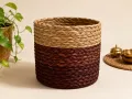 Cache-pot en herbe sabai aubergine